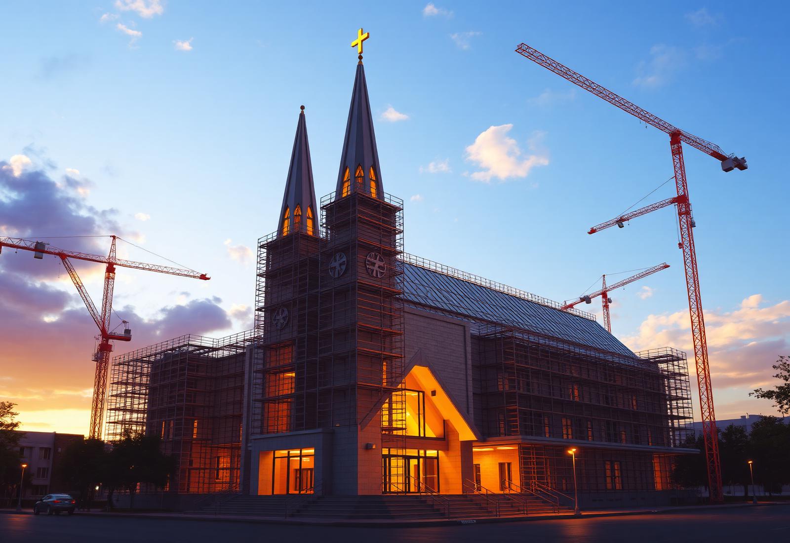 New church building under construction